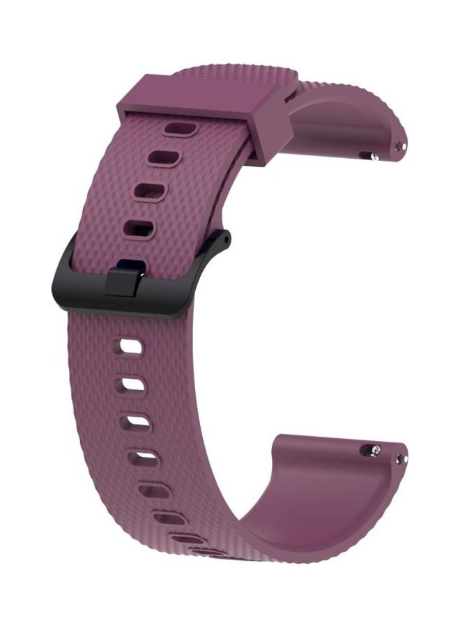 NIBEMINENT Silicone Sport Wrist Strap For Garmin Vivoactive 3 20mm Purple