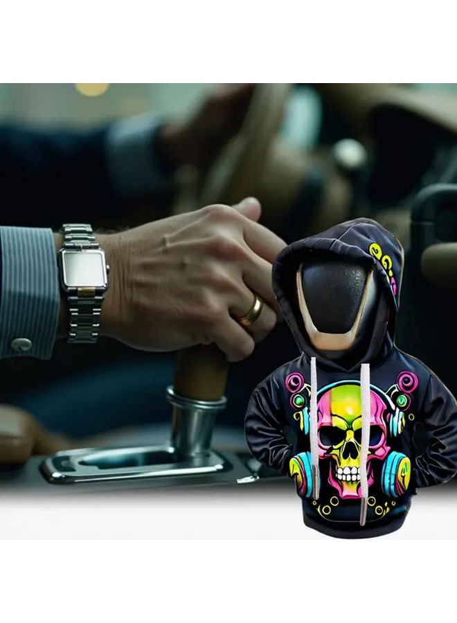 Gothic Skull Car Gear Shift Cover Colorful Polyester Dustproof Sleeve Unique Auto Interior Accessory Suitable for Vehicle Decor And Ideal Gift For Friends - Image 3