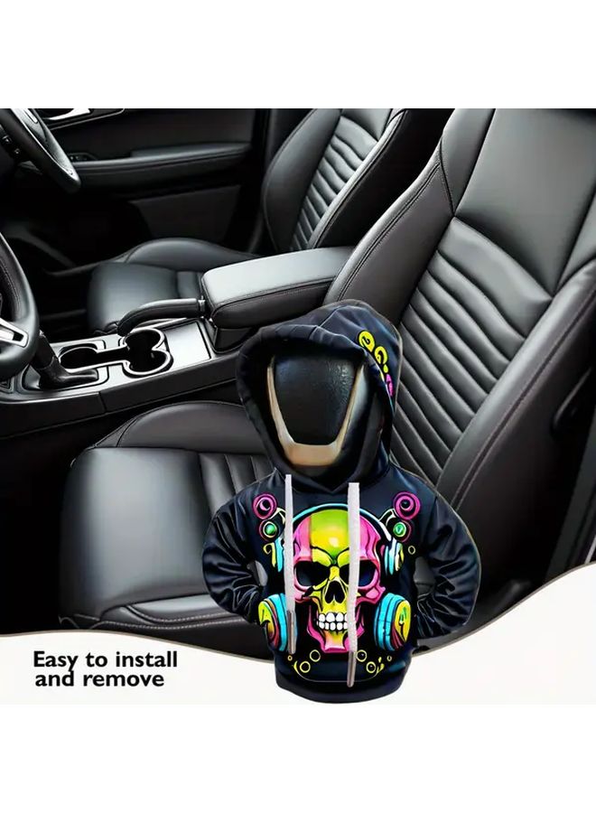 Gothic Skull Car Gear Shift Cover Colorful Polyester Dustproof Sleeve Unique Auto Interior Accessory Suitable for Vehicle Decor And Ideal Gift For Friends - Image 4