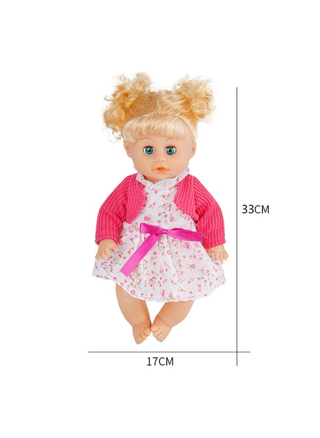 Generic Baby Doll Stroller for Toddlers 3 4 5 6 Year Old Girls, 11 PCS Baby Stroller Toy, 21'' Foldable Doll Stroller with Storage Basket, 13'' Baby Doll, Baby Doll Accessories, Toy Gift for Girls  - Image 2