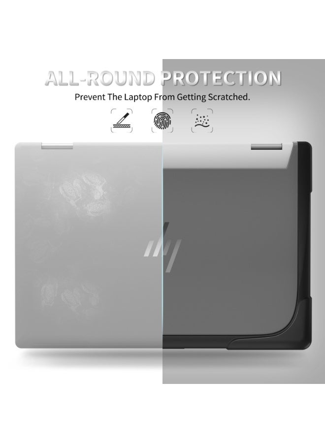2024 HP ENVY X360 14 Laptop Case, Frosted Hard Shell Cover with Cooling Vents, Built-in Stand u0026 Shockproof Protection for 14-inch HP ENVY X360 2024 - Image 4
