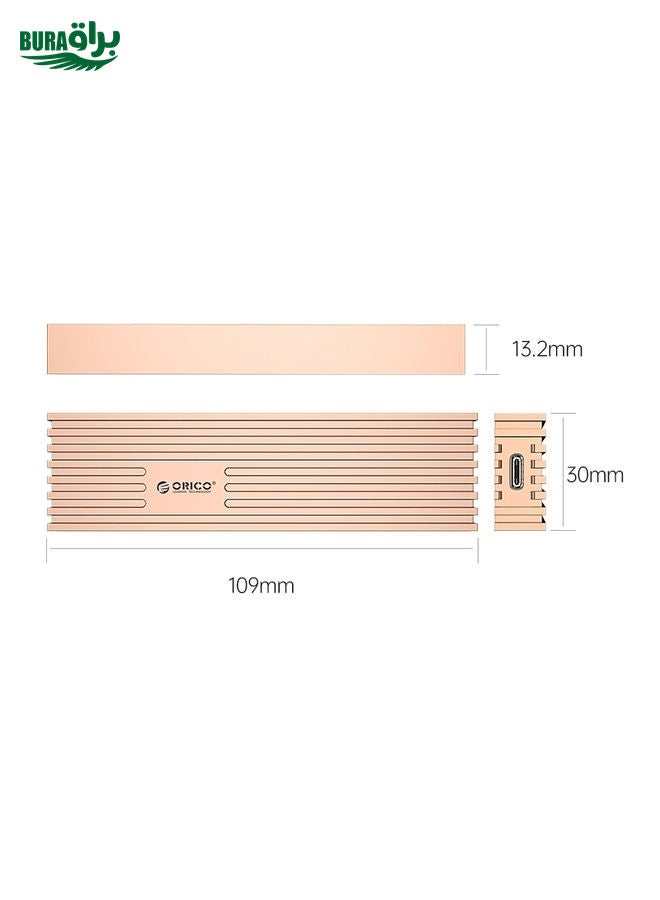 BURAQ ORICO M232C3-G2-RG 10Gbps M.2 NVMe SSD Enclosure(Gold) - Image 2