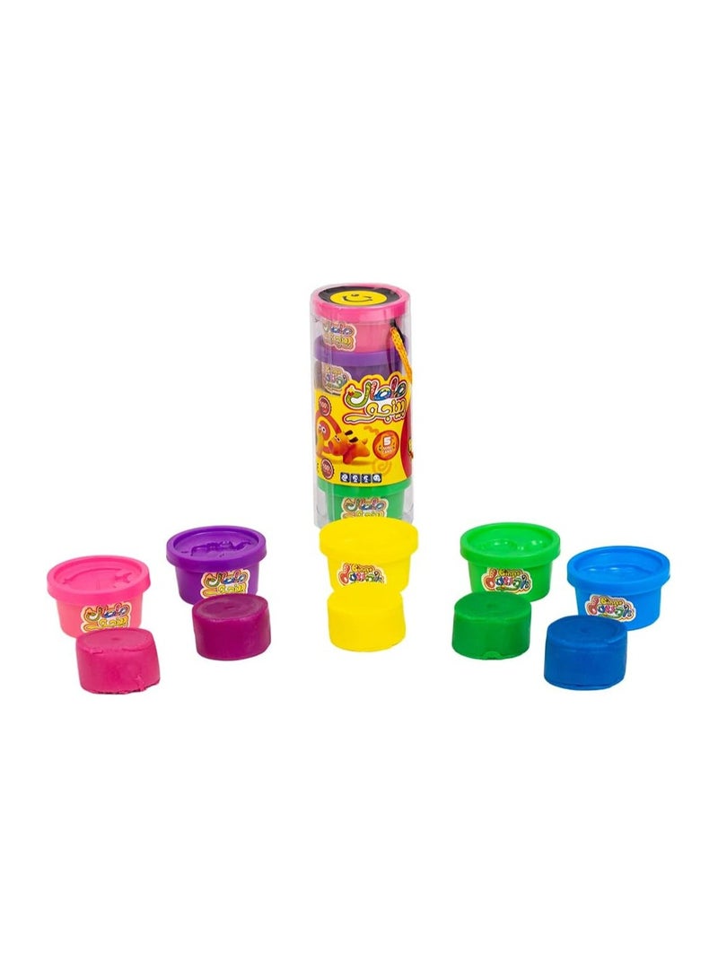 Bingo A box of Bingo Doh clay consisting of 5 small pieces (pink - purple - yellow - green - blue) - Image 3