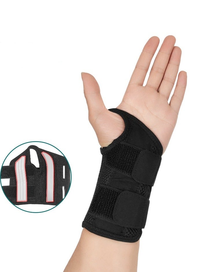 COYO Sports Medicine Green Fitted Wrist Brace for Men and Women, Wrist Pain Relief Support, Ideal for Carpal Tunnel, Tendonitis, Arthritis, 1 Piece Left Hand Black - Image 1