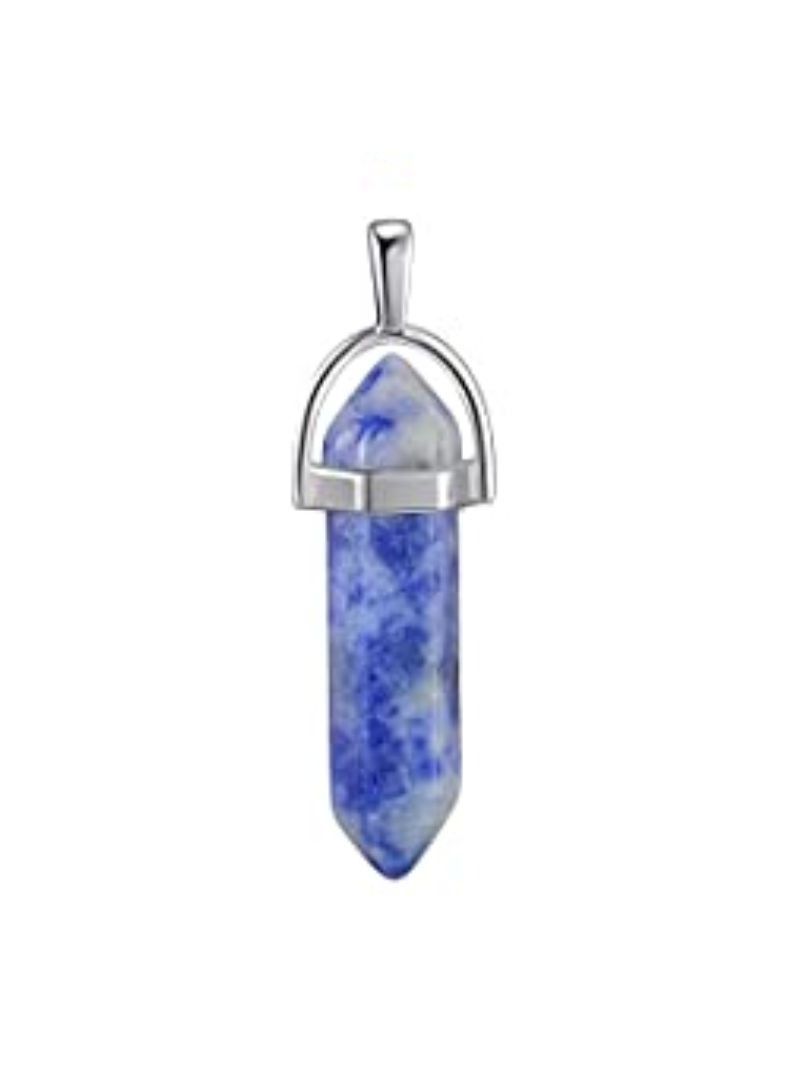 Blue Sodalite Pendant Natural Gemstone Crystal Necklace - Image 2