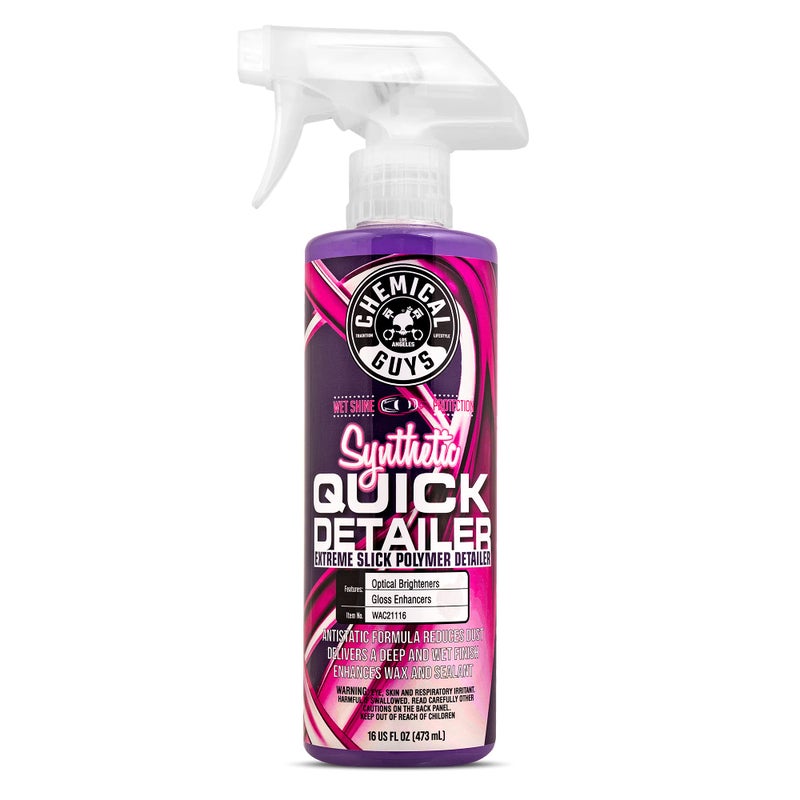 Chemical Guys Synthetic Quick Detailer â€“ High Gloss Quick Detailer Spray, Safe for Cars, Trucks, SUVs, Motorcycles and RVs, Remove Dust, Fingerprints & Smudges, Enhances Shine & Protection, 16 fl oz - Image 1