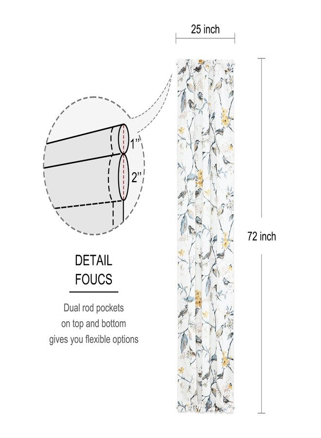 VOGOL Door Curtain Panel, Thermal Insulated Grey Pattern Printed French Door Curtains, Linen Textured Privacy Panels for Window Living Room Doorways, 25 x 72 Inches, 1 Pack - Image 2