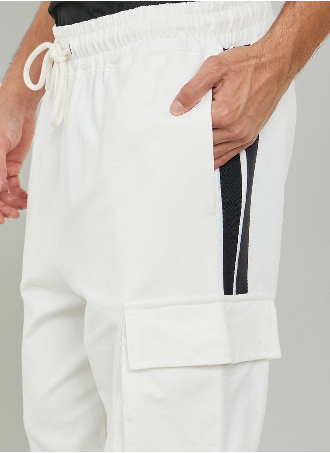 Styli - Side Striped Oversized Cargo Terry Jogger - Image 1