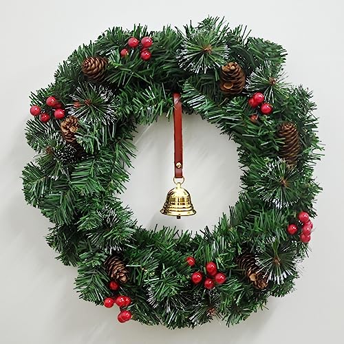 KMOATIM Brass Hanging Bell for Door Knob Decoration, Gold Home Garden Christmas Decor Shopkeepers Bell on Leather Rope Xmas DIY - Image 2
