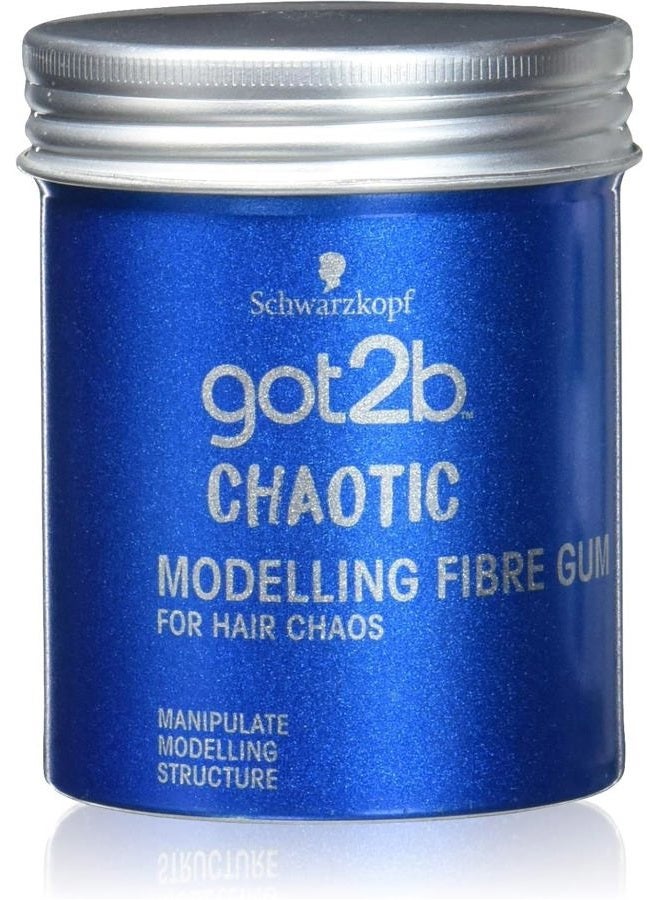 Got2b Chaot Modeling Fibre Gum Hold 3 (100ml) Hair Wax for Men Creates Tousled Looks, Hair Paste with Strong but Flexible Hold for Individual Styles - Image 1