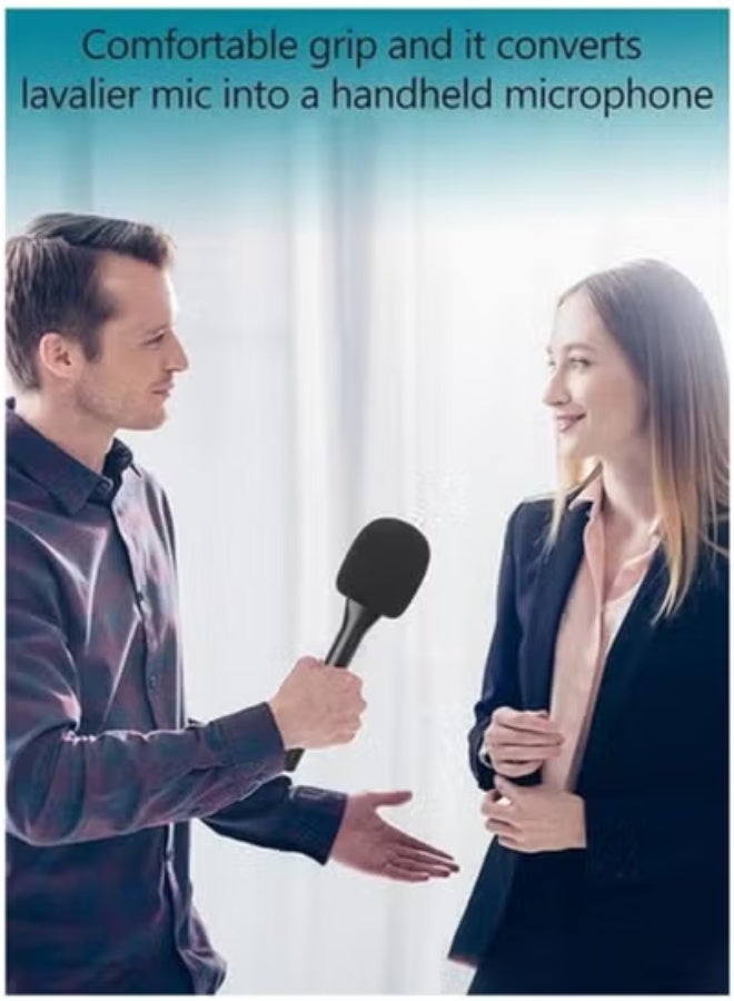 candc نظام ميكروفون لافاليير لاسلكي 3 في 1 للمقابلات - ميكروفونات مزدوجة لاسلكية مع تقنية إلغاء الضوضاء المتقدمة - يتضمن 2 مرسل و 1 مستقبل مع عمر بطارية 8 ساعات - متوافق مع الهواتف الذكية والكاميرات وأجهزة الكمبيوتر المحمولة - مثالي للتدوين، يوتيوب، تيك توك، البودكاست، البث المباشر، والمقابلات المهنية - Image 2