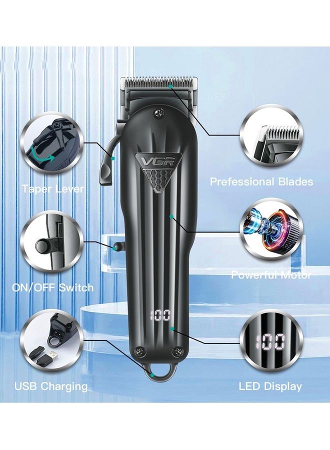 VGR Cordless Professional Hair And Beard Trimmer Black - Image 3