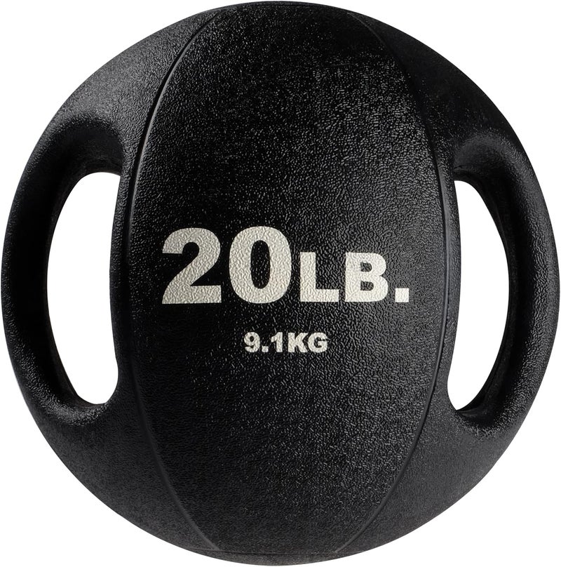 Body Solid Heavy-Duty Exercise Medicine Balls with Dual Handles, Durable Non Slip Rubber Grip Medicine Ball for Weights Training, Weightlifting & Core Workouts. - Image 1