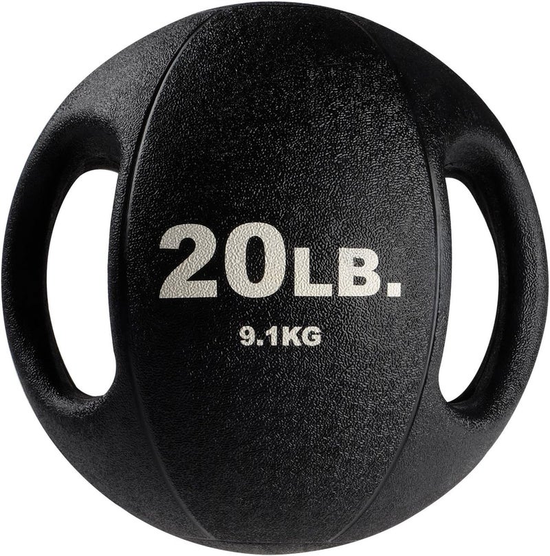 Body Solid Heavy-Duty Exercise Medicine Balls with Dual Handles, Durable Non Slip Rubber Grip Medicine Ball for Weights Training, Weightlifting & Core Workouts. - Image 4