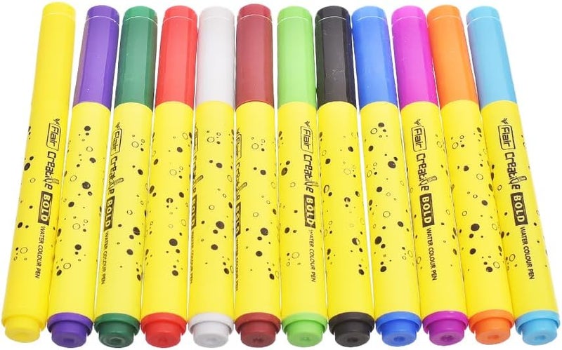 Flair Fiber Markers 12 Colors Model FA8015