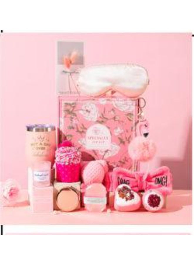 Spa Gift Set for Women, 14 PCS Spa Gift Basket Set with Gift Box, Self Care Spa Gifts, Unique Birthday Gift Ideas Set, Relaxation Bath Gift Set for Wife and Best Friend