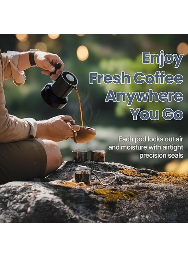 Ankomn Quarterseal X7 Airtight Modular Coffee Canister – Single Dose Bean Storage. Travel Grounds Container With Uv-Protection For Backpacking Or Camping. On-The-Go Accessories - Image 3