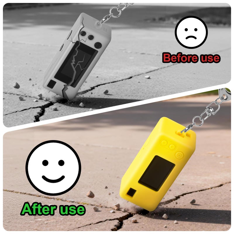 PAIYULE Silicone Case for Kodak CHARMERA Keychain Digital Camera Blind Box, Photo Mini Keychain Camera Sleeve with Precise Cutouts & Scratch Protection - Camera NOT Included (Yellow) - Image 3