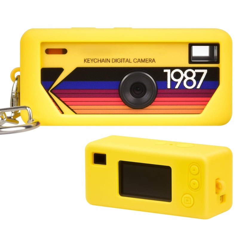 PAIYULE Silicone Case for Kodak CHARMERA Keychain Digital Camera Blind Box, Photo Mini Keychain Camera Sleeve with Precise Cutouts & Scratch Protection - Camera NOT Included (Yellow) - Image 1