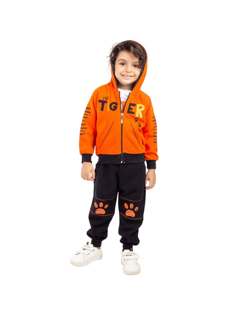 CHOiCE Boys' Winter Tracksuit "TIGER" - Trendy and Warm Design for Kids - Code 136