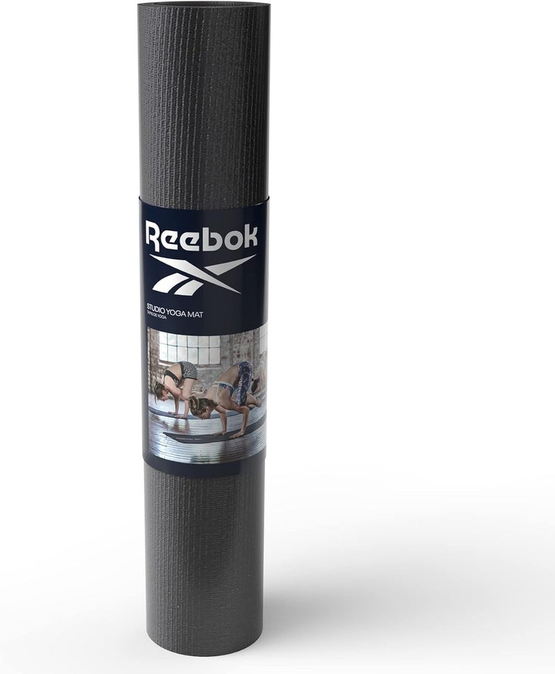 Reebok Studio Yoga Mat – Black – Non-Slip Cushioned Mat For Yoga And Pilates With Durable Texture For Stability And Comfort - Image 4