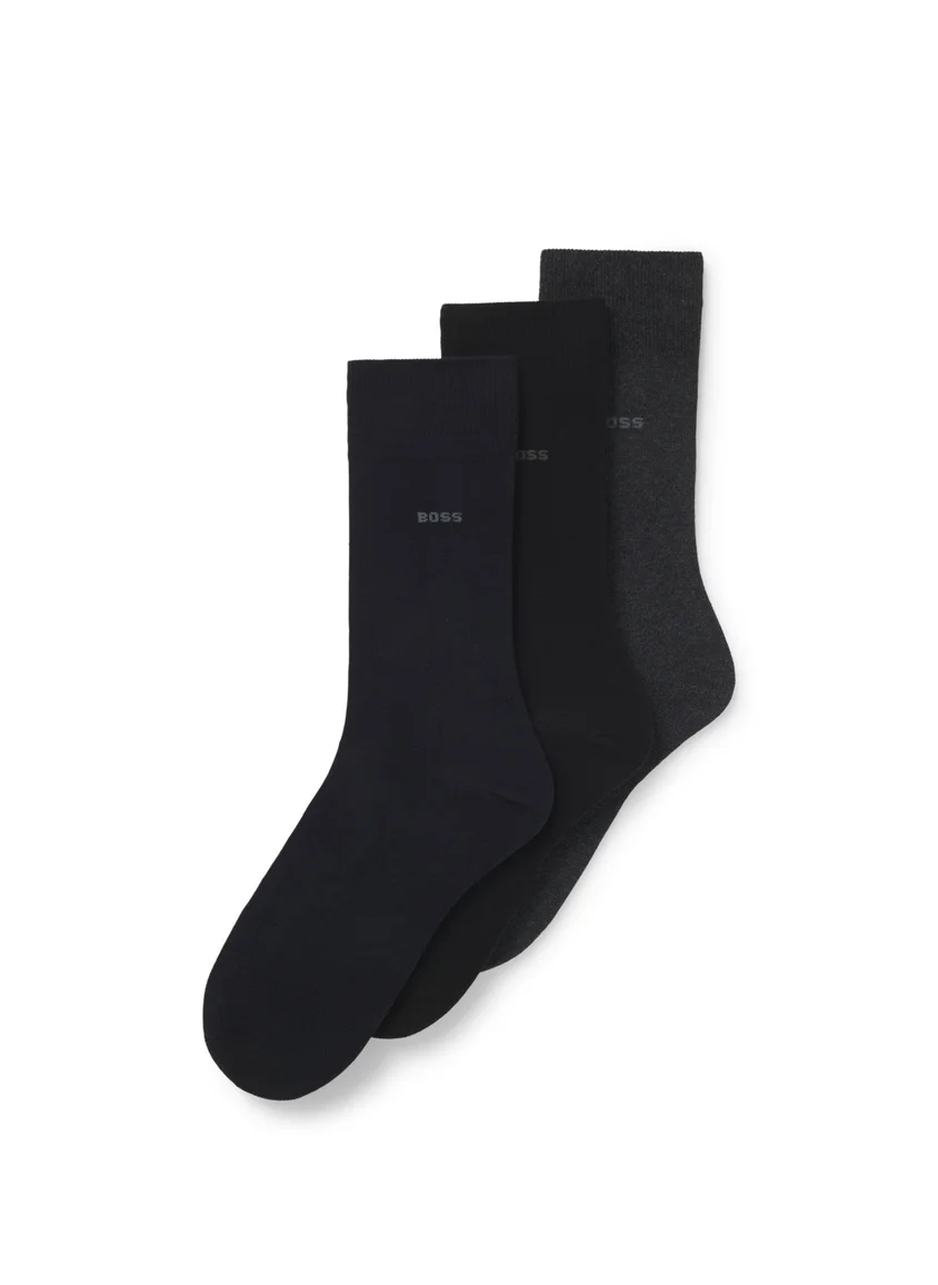 بوس Three-pack of regular-length socks in stretch fabric