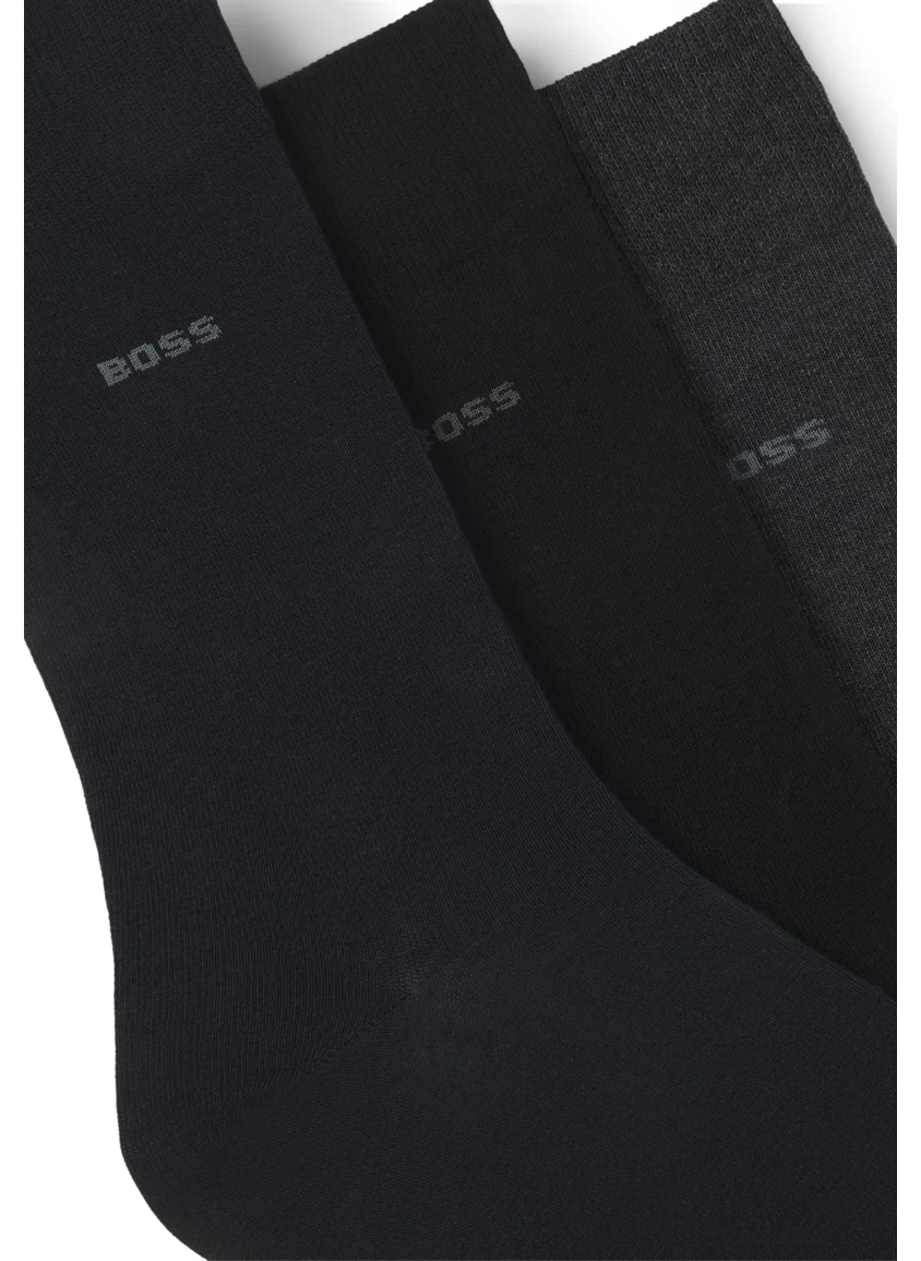 بوس Three-pack of regular-length socks in stretch fabric
