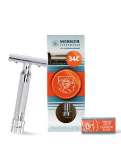 Merkur Merkur Mk34c Double Edge Razor with Heavy Duty Short Handle  - Image 1