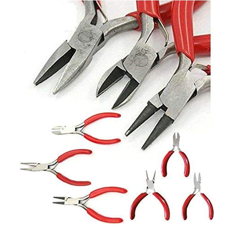 Diy Crafts CTDIYHI47012 Pliers Stainless Steel Needle Nose Multi Functional Making Hand Tool for Jewellery Watch Pack of 3 1 Multicolor - Image 1
