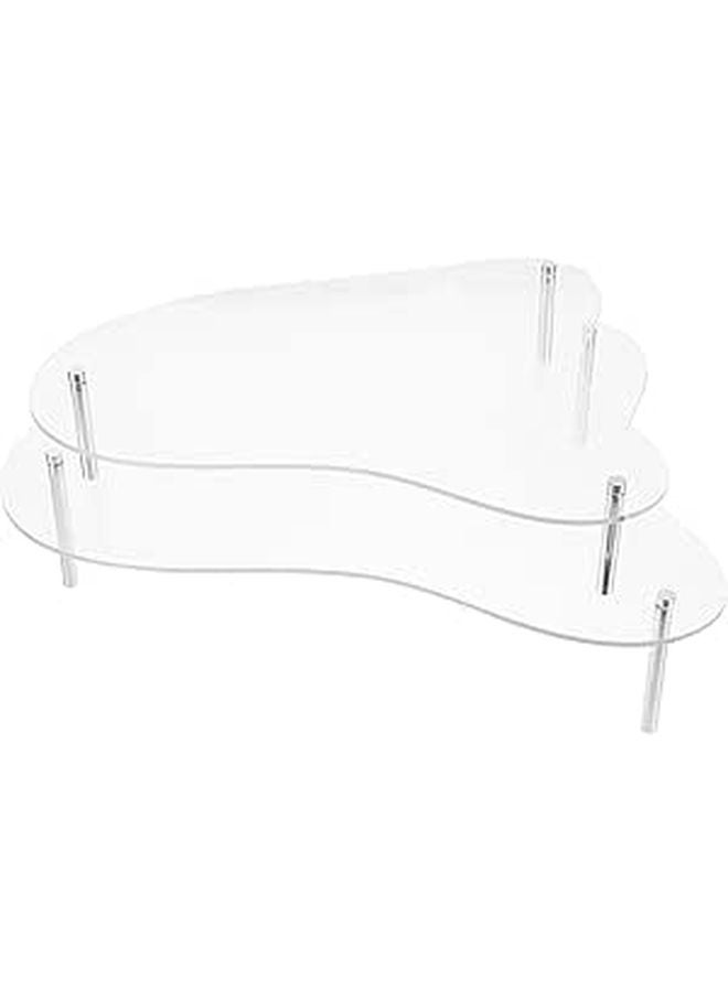 Clear Acrylic Cake Display Stand with Risers for Cupcakes Muffins and Desserts - Image 1