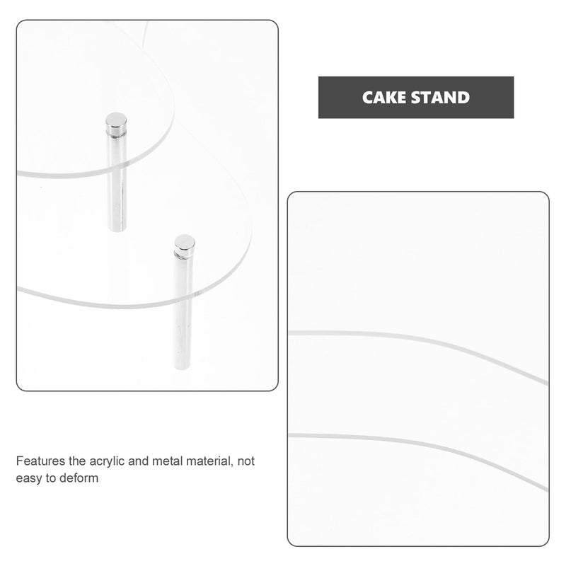 Clear Acrylic Cake Display Stand with Risers for Cupcakes Muffins and Desserts - Image 4