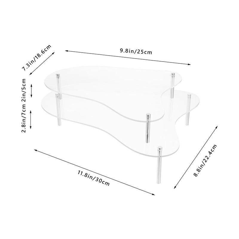 Clear Acrylic Cake Display Stand with Risers for Cupcakes Muffins and Desserts - Image 3