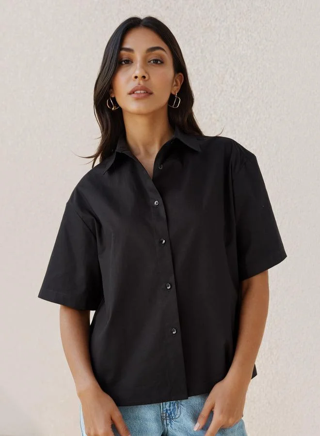 سبلاش فيڤ Cotton Shirt with Collar