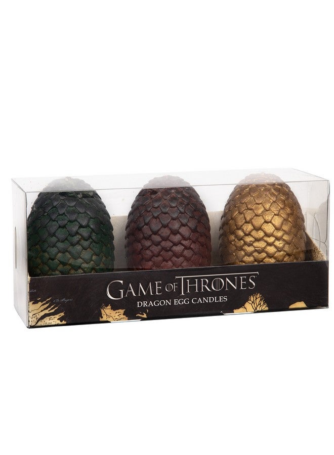 Game of Thrones Dragon Egg Replica Candles Set of 3, Unscented - Officially Licensed - Gift for GoT & House of The Dragon Fans, Men, Women, Father's Day, Dad - 2.5" Each - Image 2