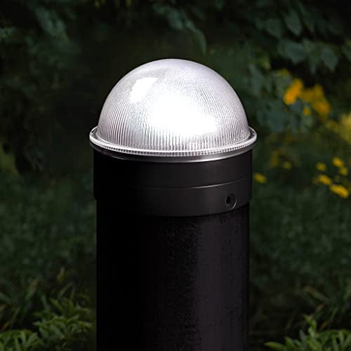 Classy Caps CH2233B Summit Chain Link Solar Post Cap, Black – High Output LED, Fits 1-7/8", 2", 2-2/8",2.5, 2-7/8",3" Diameter Posts, Easy DIY, Brilliant White Light, Ideal for Chainlink Fence Posts - Image 2