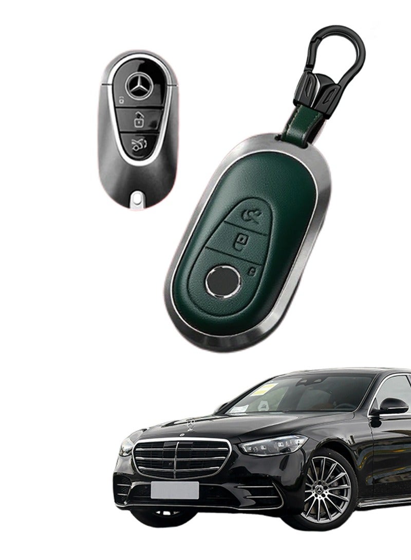 Cowhide material key cover, suitable for Mercedes-Benz, the original car mold, restore the original texture of the key - Image 1