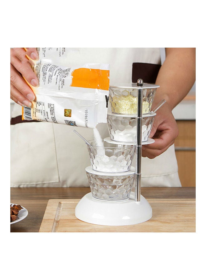 NIBEMINENT 5-Layer Vertical Seasoning Jar Transparent  - Image 3
