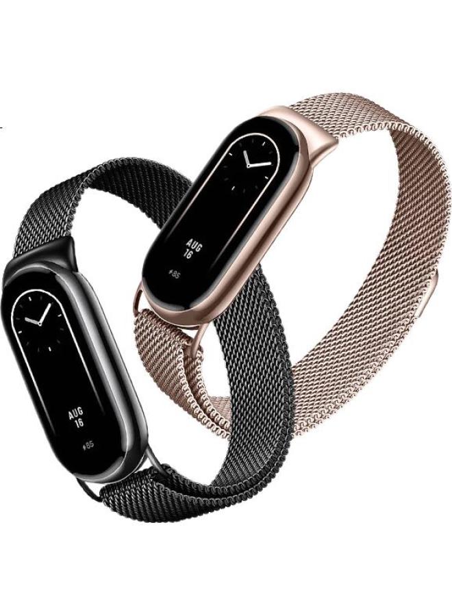 BHO Suitable For Xiaomi Band 9 Smart Fitness Bracelet, Wristband For Xiaomi Band 8, Metal Milanese Watch Strap, Accessories For Xiaomi Band 8 Nfc Version - Image 1