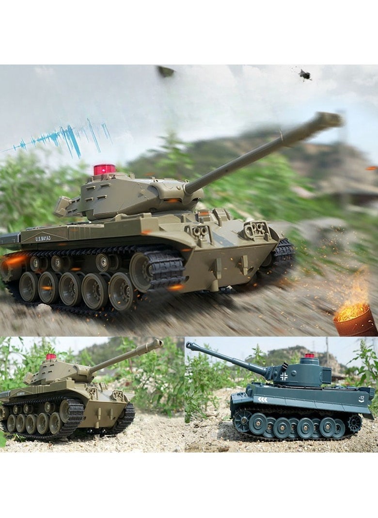 JJRIC - Simulation Remote Control Battle Tank Car Children's Toy Model Tank Remote Control Car - Image 1