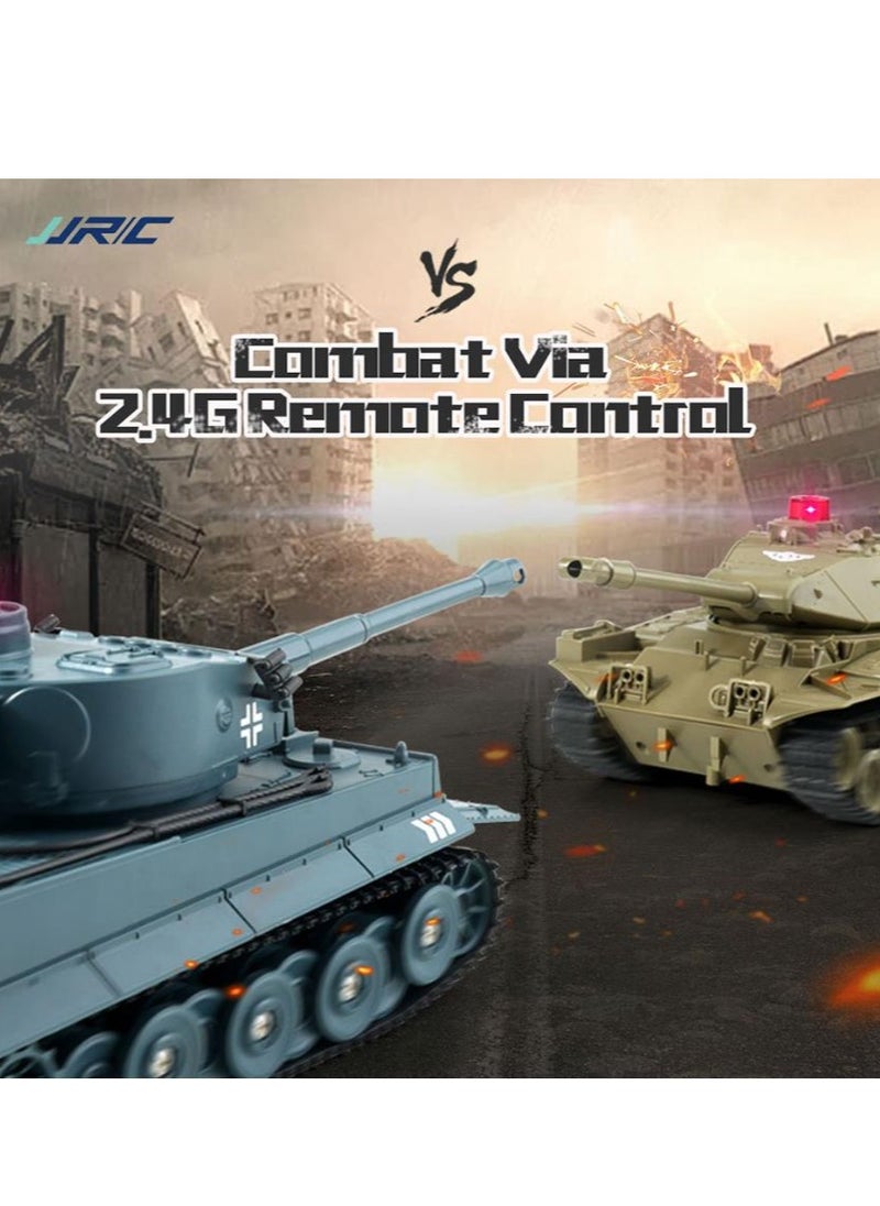 JJRIC - Simulation Remote Control Battle Tank Car Children's Toy Model Tank Remote Control Car - Image 1