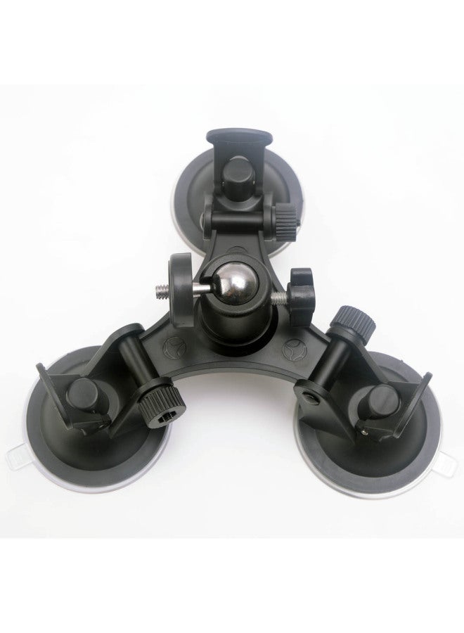 Sport Camera Accessories Tripod Suction Cup Car Suction Cup Vehicle Mounted Triangle Low Angle Gopro-Color:Three-leg Suction Cup + Adapter Length Adjustment ARM + Aee Screw - Image 2