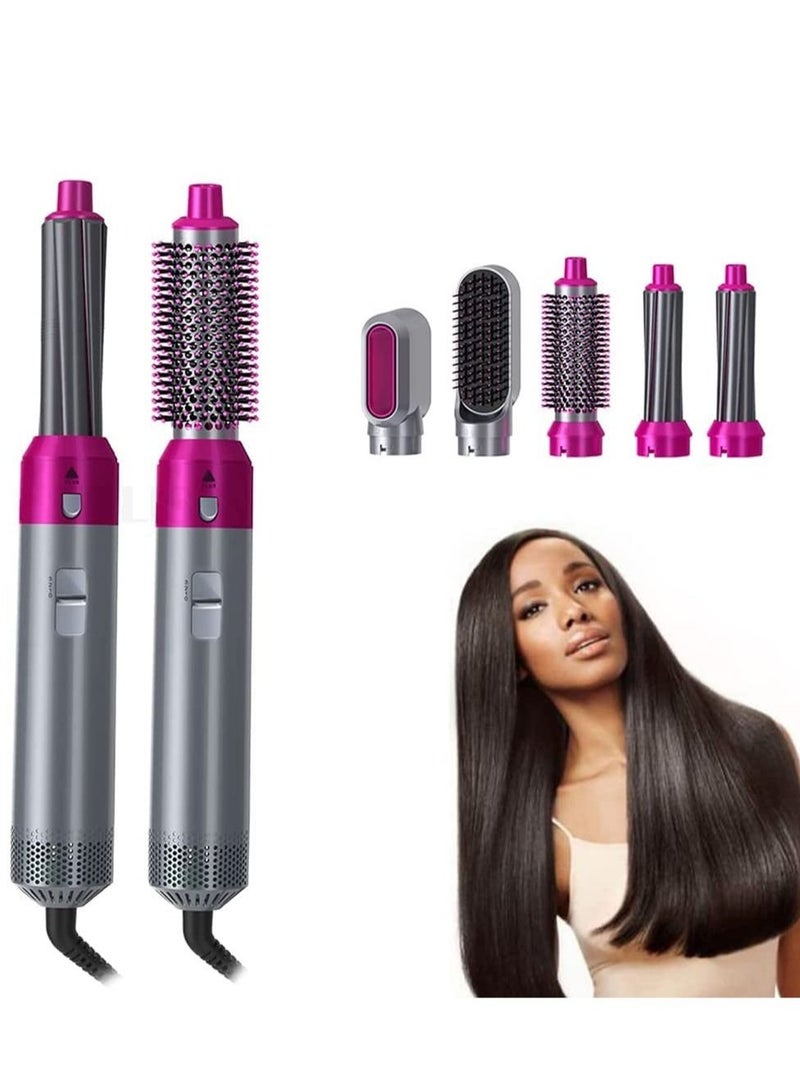 ELTRAZONE 5 in 1 Curling Wand Set Fast Heating Hot Air Comb Dual-Purpose Curling Straightener Iron Automatic Curling Iron for Multiple Hair Types and Styles Gift for Girls Women - Image 4