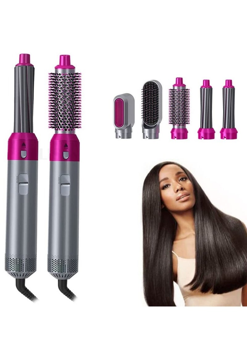 ELTRAZONE 5 in 1 Curling Wand Set Fast Heating Hot Air Comb Dual-Purpose Curling Straightener Iron Automatic Curling Iron for Multiple Hair Types and Styles Gift for Girls Women - Image 5