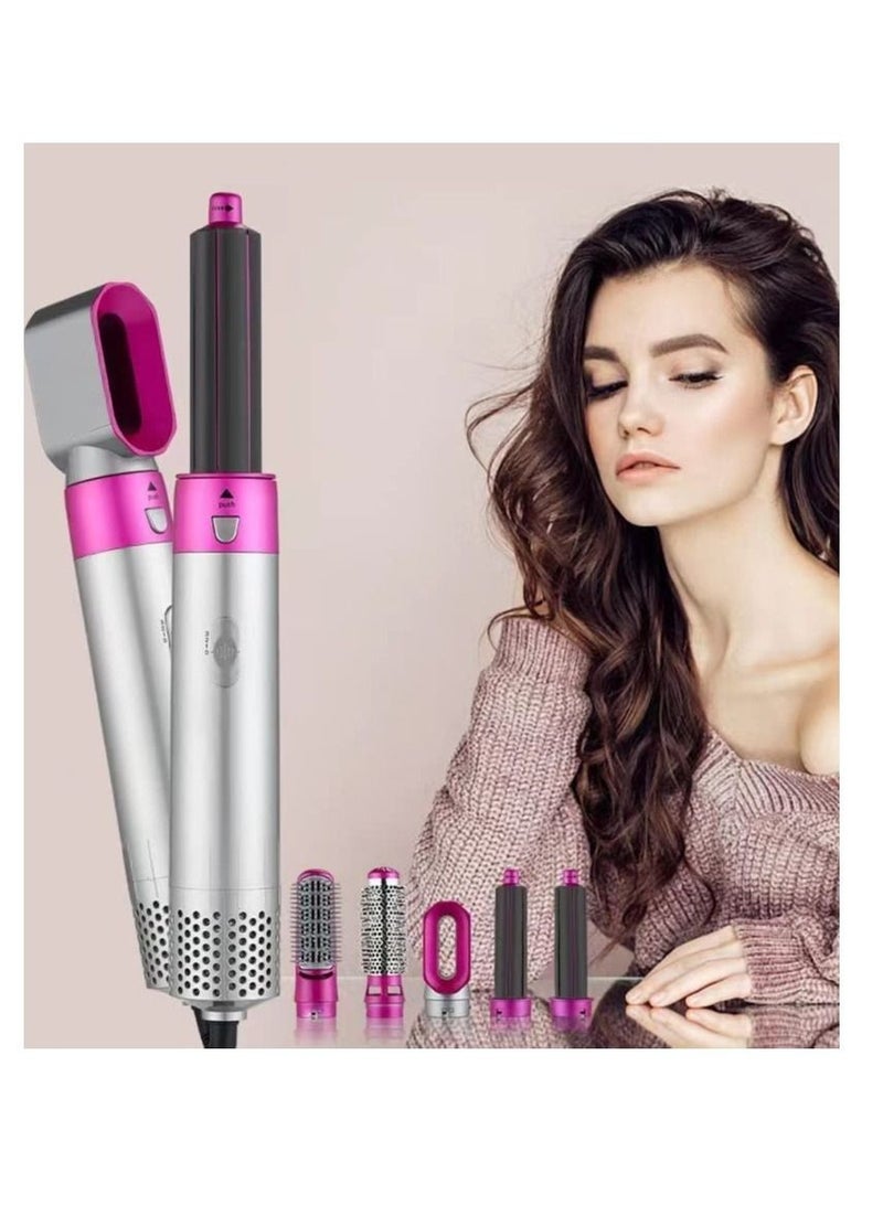 ELTRAZONE 5 in 1 Curling Wand Set Fast Heating Hot Air Comb Dual-Purpose Curling Straightener Iron Automatic Curling Iron for Multiple Hair Types and Styles Gift for Girls Women - Image 2