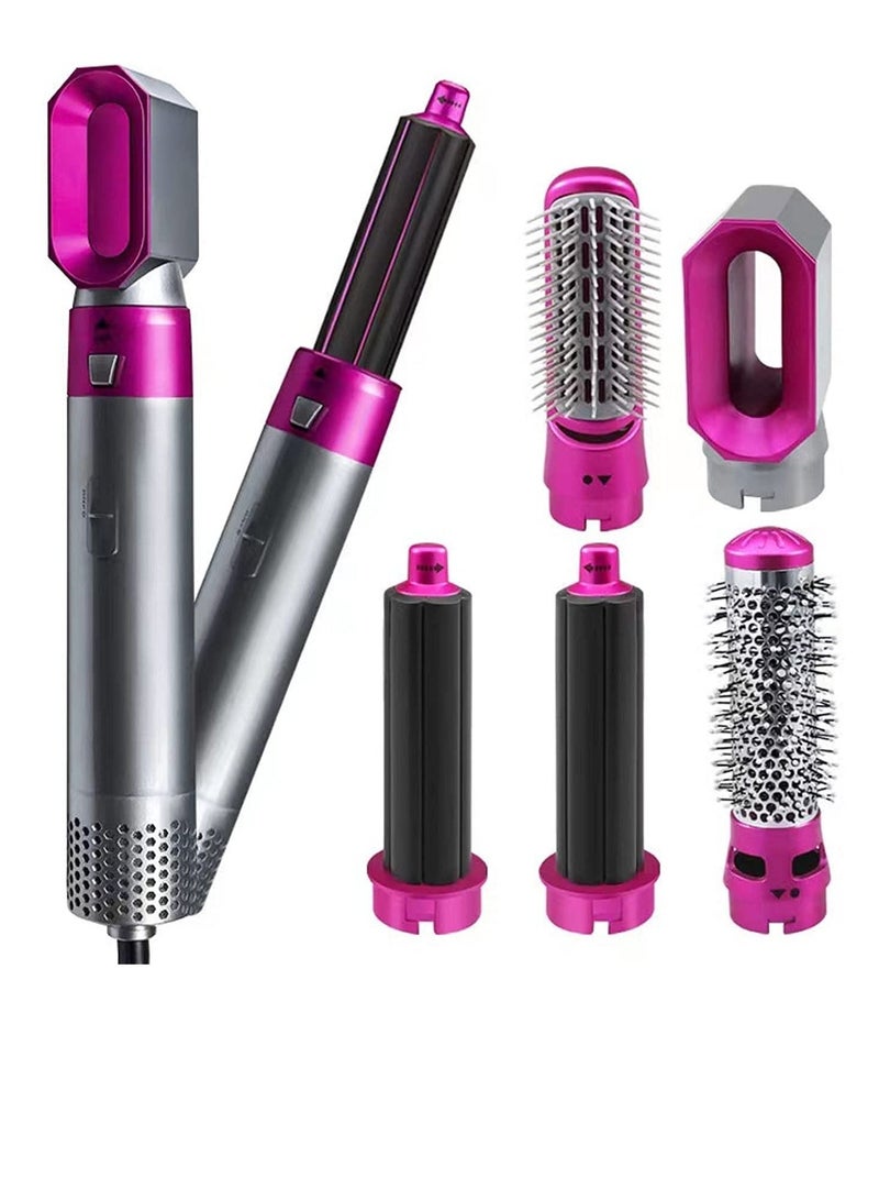 ELTRAZONE 5 in 1 Curling Wand Set Fast Heating Hot Air Comb Dual-Purpose Curling Straightener Iron Automatic Curling Iron for Multiple Hair Types and Styles Gift for Girls Women - Image 1