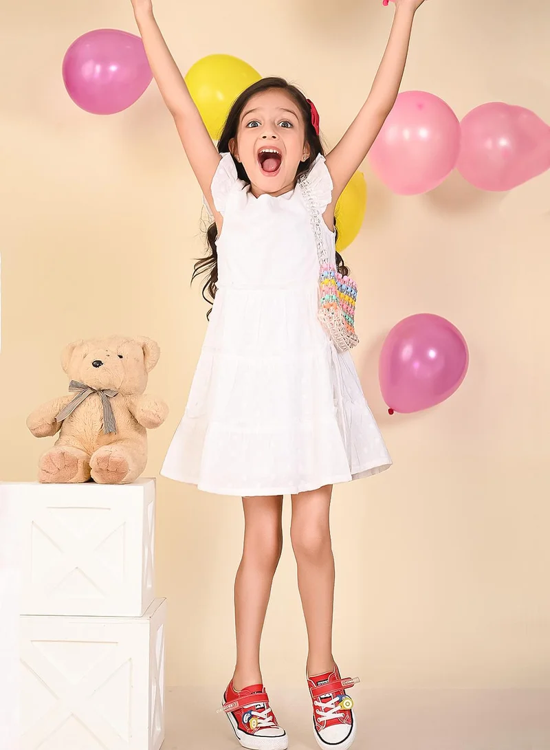 LILPICKS White Tiered Dress