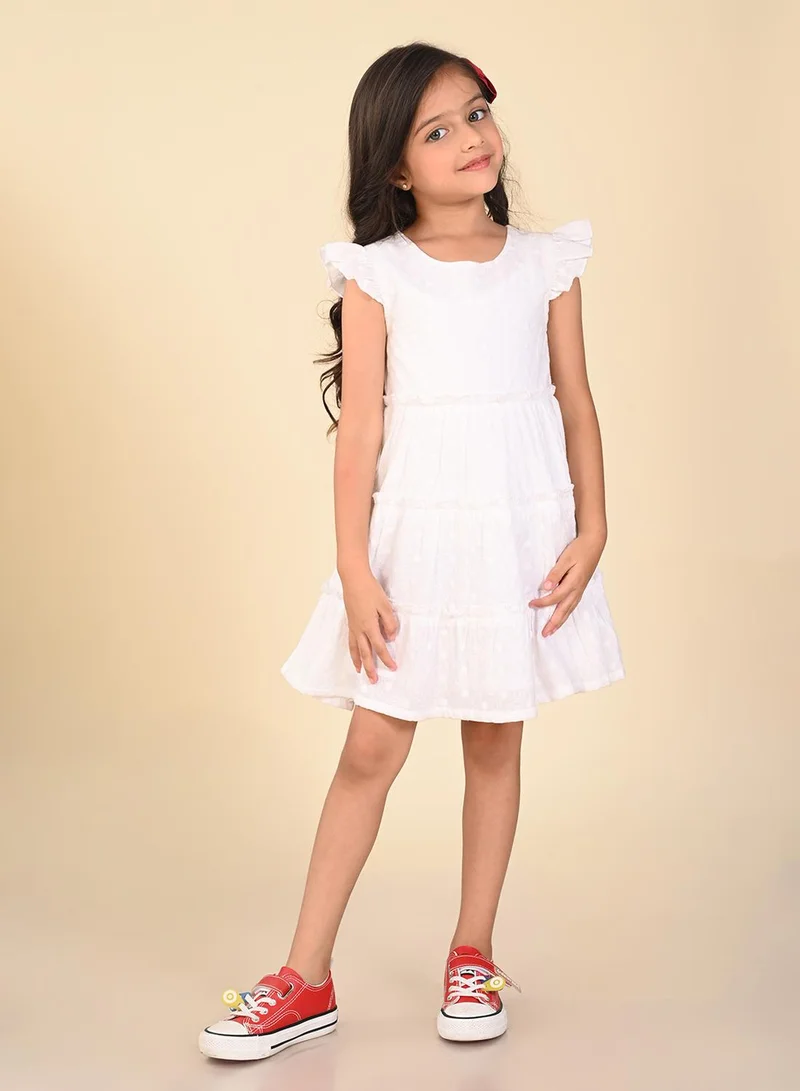 LILPICKS White Tiered Dress