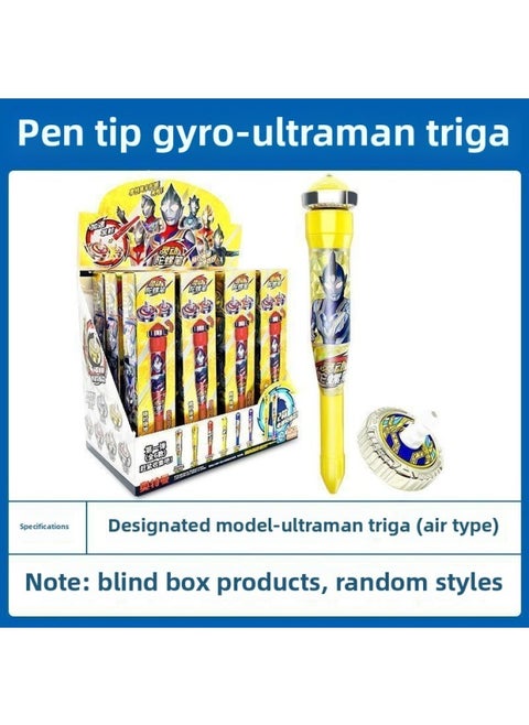 Smart Ultraman Hero Nib Gyro Pen Blind Box Children Toy Boy Fighting Spin Magic Birthday Gift-Color:Designated [tiliga] Ultraman Pen Tip Top