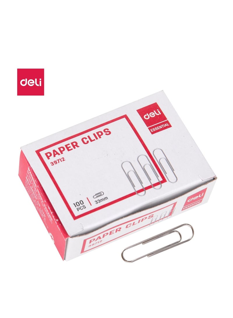 Deli 4-Pack Paper Clip Set Silver - Image 2