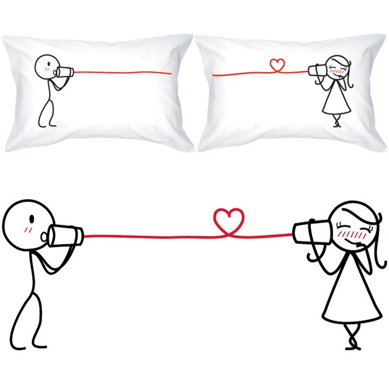 BoldLoft Say I Love You Couples PillowcasesValentines Pillow Covers Couple Gifts for Her Wife Girlfriend I Love You Gifts His and Hers Bedroom Decor
